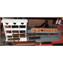 ESTATE LOT OF 3 WOOD HANGING SHELEVES