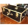Image 1 : BLACK AND GOLD TRIM STORAGE TRUNK 30 X 16 X 12