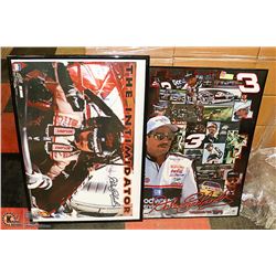 LOT OF TWO 25X37 DALE SR FRAMED POSTER NASCAR