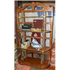 Image 1 : SOLID WOOD AND METAL ESTATE SHELVING UNIT