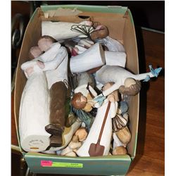 WILLOW TREE CARVED STYLE ORNAMENT SET