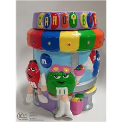 M & M'S CANDY BAR CERAMIC COOKIE JAR
