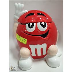 M & M'S LARGE RED COOKIE JAR
