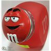 Image 1 : M & M'S RED GLASS CANDY DISPLAY JAR