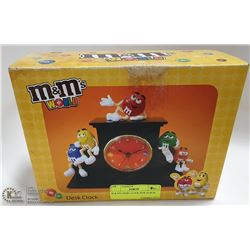 M & M'S DESK CLOCK NEW IN BOX
