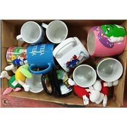 M & M'S FLAT OF 10 COFFEE MUGS NEW