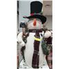Image 1 : LARGE 33IN SNOWMAN WITH WREATH + LET IT SNOW SIGN
