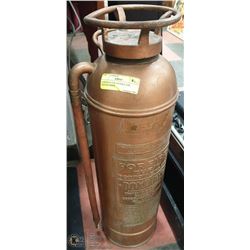 COPPER FLOOR ANTIQUE FIRE EXTINGUISHER