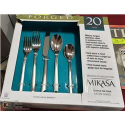 NEW MIKASA 20 PC FORGED CUTLERY SET