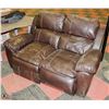 Image 1 : BROWN LEATHERETTE LOVESEAT