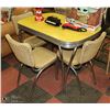 Image 1 : CHROME 1950'S KITCHEN TABLE & 4 CHAIRS