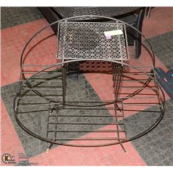 1950'S METAL CIRCLE ART DECO PLANT STAND