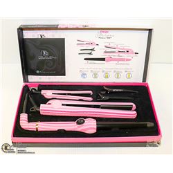 ROYALE PRO PINK STRIPES DESIGN 5PC BEAUTY SET