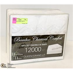 QUEEN SIZE BAMBOO SHEETS WHITE