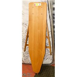 VINTAGE WOOD SELF STANDING IRON BOARD