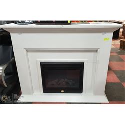 WHITE ELECTRIC FIREPLACE