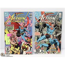 LOT OF TWO ACTION COMICS #547 & #572