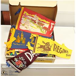 SOUVENIER COLLECTION OF PENNANTS, MOSTLY NORTH