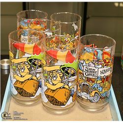 6 MUPPETS 1981 MCDONALDS GLASSES