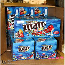 CASE WITH 12 BOXES OF 24 TUBES OF M&M'S MINIS