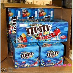 CASE WITH 12 BOXES OF 24 TUBES OF M&M'S MINIS