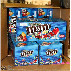 CASE WITH 12 BOXES OF 24 TUBES OF M&M'S MINIS