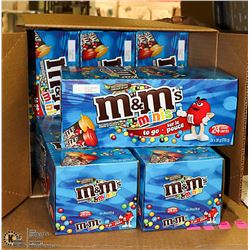 CASE WITH 12 BOXES OF 24 TUBES OF M&M'S MINIS