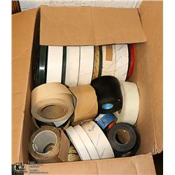 BOX OF VARIOUS KINDS OF TAPE