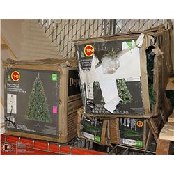 LOT OF 4 ASSORTED CHRISTMAS TREES