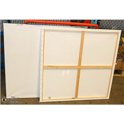 LOT OF 2 ARTISTIC PAINTING CANVASES 36" X 36"