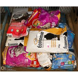 PALLET OF DAMAGED CAT FOOD BAGS