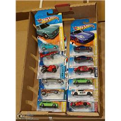 FLAT OF 12 ASSORTED HOTWHEEL COLLECTOR CARS