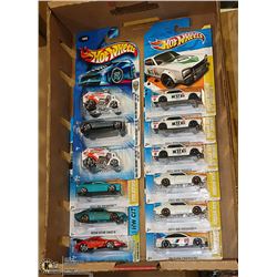 FLAT OF 12 ASSORTED HOTWHEEL COLLECTOR CARS