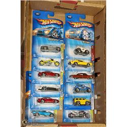 FLAT OF 12 ASSORTED HOTWHEEL COLLECTOR CARS