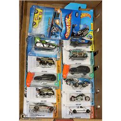 FLAT OF 12 ASSORTED HOTWHEEL COLLECTOR CARS