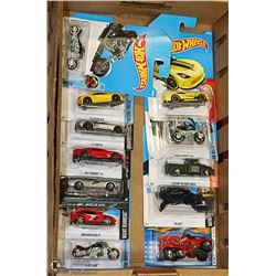 FLAT OF 12 ASSORTED HOTWHEEL COLLECTOR CARS