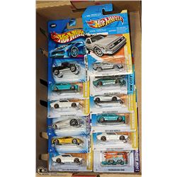 FLAT OF 12 ASSORTED HOTWHEEL COLLECTOR CARS