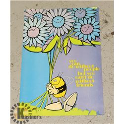 22" X 15" 1970'S HAPPY PEACE FRIEND POSTER