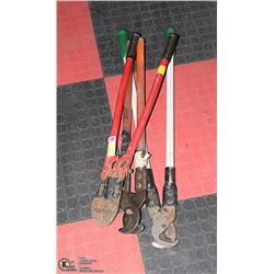 LOT OF 3 ASSORTED BOLT CUTTERS