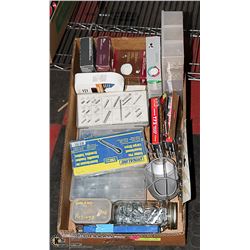 FLAT OF HARDWARE COTTER PINS, SMOKE DETECTORS,