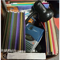 BOX WITH HOME/OFFICE SUPPLIES INCL.