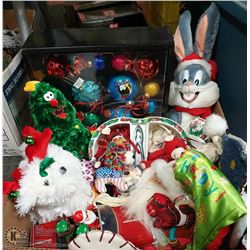 BOX WITH FANCY TREE DECORATION, SANTA