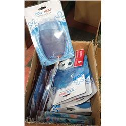 BOX OF VARIOUS INDIVIDUALLY PACKAGED REUSABLE HOT/