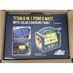 TITAN 8 IN 1 POWER MATE WITH SOLAR CHARGING PANEL