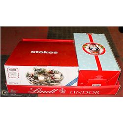 STOKES TEALITE CENTERPIECE,SANTA FONDUE SET