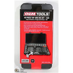 NEW OEMTOOLS 40 PC TAP & DIE SET - SAE