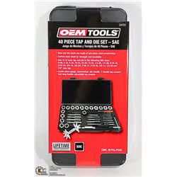 NEW OEMTOOLS 40 PC TAP & DIE SET - SAE