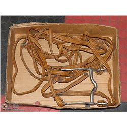 FLAT WITH VINTAGE LEATHER HALTER AND