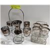 Image 1 : MERCURY GLASS WINE DECANTER & GLASSES+HIGHBALL SET