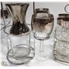 Image 2 : MERCURY GLASS WINE DECANTER & GLASSES+HIGHBALL SET